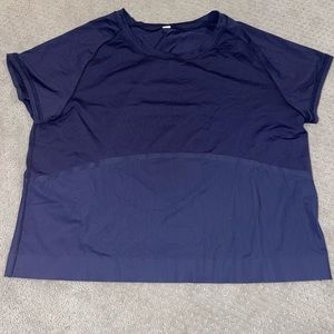 Lululemon Navy Blue Cropped T Shirt